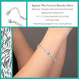 The Chosen: Against the Current Silver Bracelet – Elegant Christian Jewelry, Inspirational Faith Bracelet for Women and Men, Religious Gift, Faith-Based Accessory, Scripture-Inspired Statement Piece