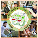 Fygurso Walkie Talkies for Kids 2 Packs, Kids Toys for Boys Girls Aged 3 to 8 Years Old for Outdoor Adventure, Camping, Halloween, Christmas, Birthday Gifts (Green, Dinosaur)