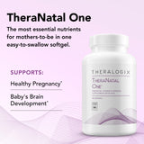 Theralogix TheraNatal One Prenatal Vitamin - 90-Day Supply - Prenatal Multivitamin with DHA, Vitamin D3, Methylated Folate, Iron & More to Support a Healthy Pregnancy* - NSF Certified - 90 Softgels