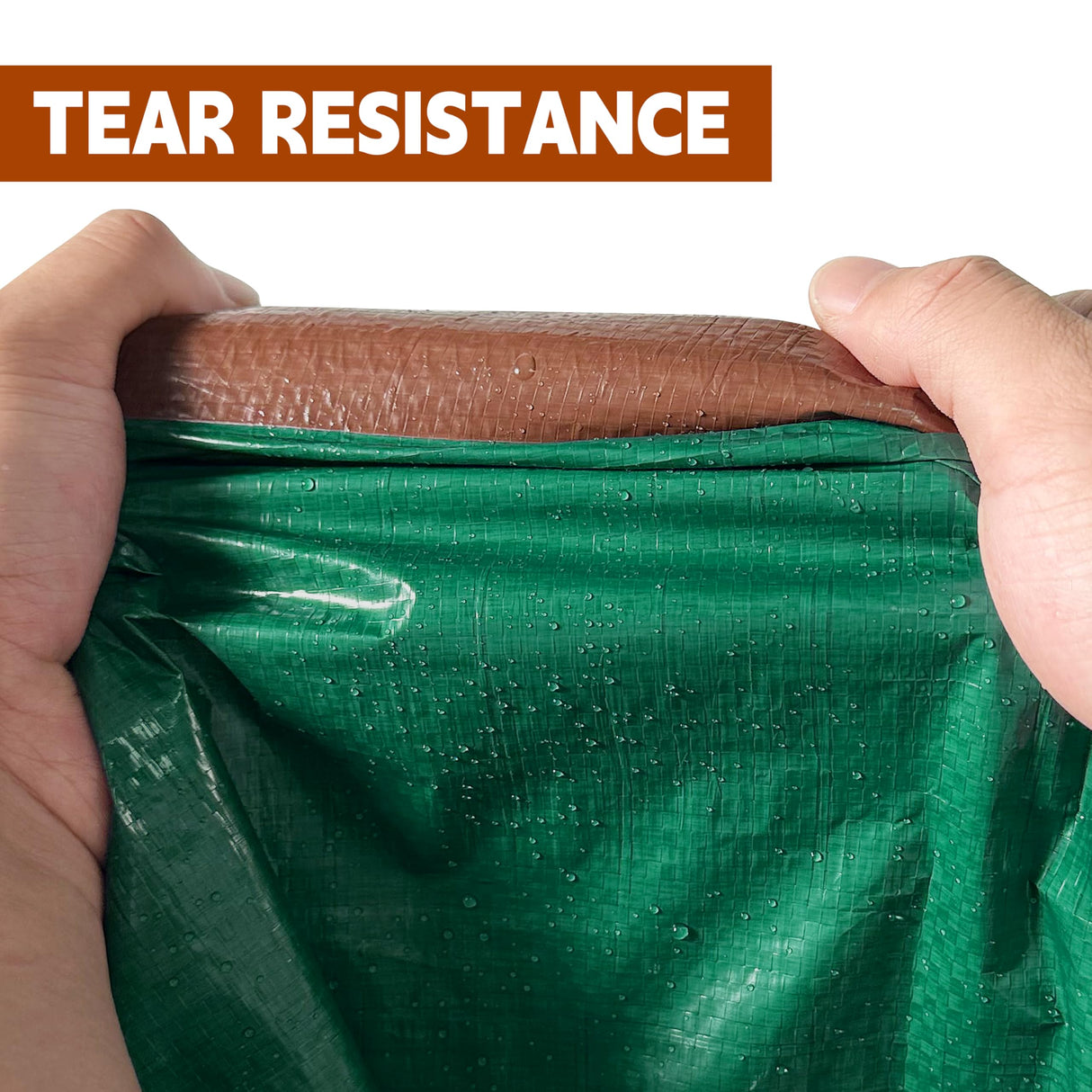 Tarp 5x7(4 Packs) ft 100% Waterproof 7mil Durable Grommets and Reinforced Edges,Uv Resistant,Green/Brown Tarp,Emergency Rain Shelter,Outdoor Cover and Camping Use -by MVPNET