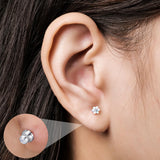 Limerencia Titanium Flat Back Screw Back Stud Earrings for Women Men