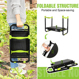 10.9in Wide Foldable Garden Kneeler and Seat, Heavy Duty with Thick Pad