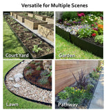 Anleolife 6-inch Black Steel Garden Edging