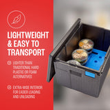 Cambro GoBox Insulated Lightweight Thermal Hot Box and Food Pan Carrier (12 Inch Deep) - Hotbox and Food Warmer for Catering & Transport - Top Load (Black)