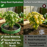 36 Pcs Planting Grow Rings Adjustable Plant Support Rings ，Interlocking Garden Plant Ring,Included 30pcs Plant Labels,Spliceable Green Garden Rings for Plant Support and Soil Moisture Retention