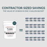 MuddSkip Smooth Drywall Additive Powder, 40 lbs in 5-Gallon Bucket | Level 5+ Finish, No Sanding Required, Same-Day Wet-on-Wet Coats | Made in USA