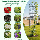 Shomextol 2 Pcs 60" H X 11.8" W Trellis for Climbing Plants Outdoor, Small Metal Garden Trellis for Outside, Sturdy Support Garden Plant Trellis Arch for Rose Cucumber Flower Vine Decor
