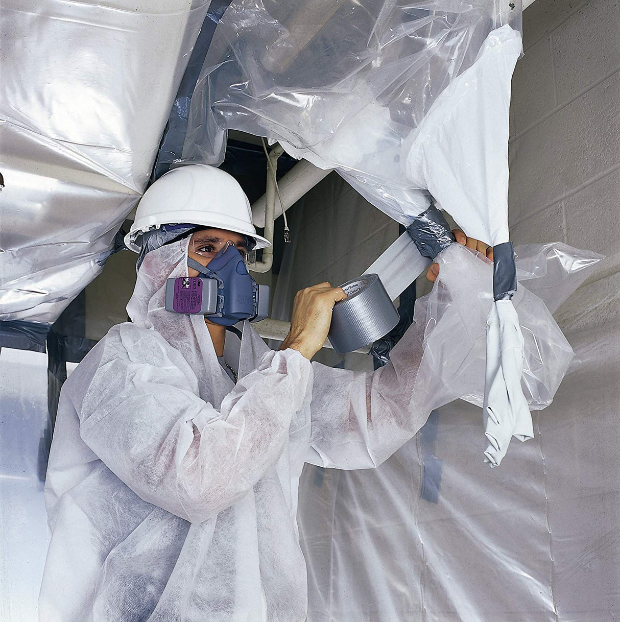 3M Reusable Respirator Half Facepiece 7503, NIOSH, 3M Cool Flow Valve, Dual Airline Supplied Air Compatible, Integrated Dropdown Suspension, Bayonet Connections, For Chemical Handling, Painting, Large