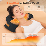 3 in-1 Cordless Neck Massager Pillow with Heat, Vibration & Traction