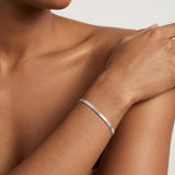 TOPCRED 925 Sterling Silver Bracelet, Diamond-Cut Snake Chain Bracelet for Women Exquisite Gifts for Wife Her 7.5 Inches