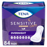 TENA Sensitive Care Incontinence Pads, Bladder Control, Postpartum for Women, Overnight Absorbency, Extra Coverage, 84 Count