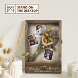 AW BRIDAL 11X16 Large Shadow Box Picture Frames Deep Shadow Boxes Display Cases with Removable Shelves and Drawers, Brown Wooden Memory Boxes for Keepsakes with Slot Christmas Decorations Gifts