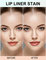 Erinde 3PCS Peel Off Lip Liner Stain, Long Lasting Tattoo Lip Liner with Tweezer, Matte Finish Peel Off Lip Stain, Waterproof Transfer Proof Lip Stain Peel Off, Non-Stick Cup Nude Lip Stain Lipliner