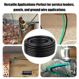 XRDS -RF 4AWG THHN Wire, 10FT Black Stranded Copper Electrical Wire, Nylon Jacket, 600V Rated, Heat & Abrasion Resistant THHN/THWN-2 Cable for Household, Automotive, Solar, RV, Inverter
