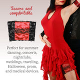 UnderYours Thigh Bag Garter Purse, French Lace Wallet and Flask Holder, Stays Put Silicone Grip, 2 Ample Secured Pockets, Holds Any Size Phone, Money, Passport, & More