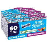 Welch's Fruit Snacks, Mixed Fruit & Berries 'N Cherries, 0.8 oz, 60 Ct