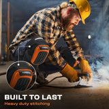 Thunderbolt Knee Pads for Men Construction Knee Pads for Work for Men and Women with Double Gel for Gardening Flooring Roofing Heavy Duty with Extra Thick Foam and Strong Adjustable Non-Slip Straps