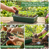 Upgrade Grow Sponges with Tray, 24 Pack Seed Starter Pods & Starter Plugs for Cuttings, Hydroponic Grow Sponges for Seed Starting, Plant Plugs for Herbs Vegetables Flowers, Easy Transplant Rooter Pods