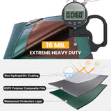 Winpull Tarp 10x20 Feet 16 Mil Heavy Duty Waterproof Tarp, Large Multipurpose Cover with Brass Grommets and Reinforced Edges, UV Resistant Thick Poly Tarps for Outdoor Camping Tent Pool Car, Green