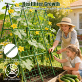 Miory Cucumber Trellis, 48"x48" A-Frame Trellis for Raised Bed, Garden Trellis for Climbing Plants Outdoor, Plant Support for Vegetables Vines