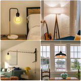 LYOOWNG 2Pack Plug in Pendant Light Cord, Farmhouse Hanging Lights with Plug in Cord, 15FT Hemp Rope Plugin Hanging Light Cord Kit with On/Off Switch, E26 E27 LightSocketCord