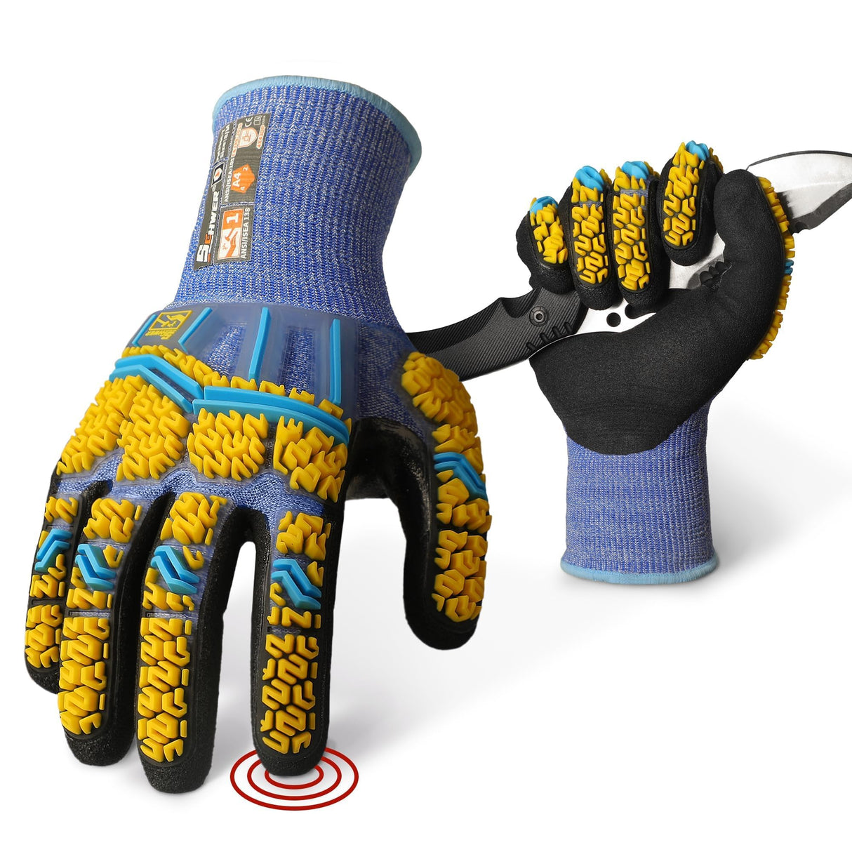 Schwer PRO-SKIN Impact Gloves with ANSI A4 Cut Reistant Protection, Flexible and Comfortable Work Gloves with Grip，Touchscreen, Used for Oil and Gas E&P，Mechanic, Construction, XL, PM3900-T