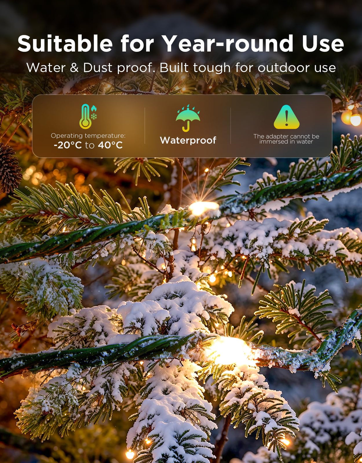 Govee Christmas Lights 2, RGBWIC 99FT 300LEDs Holiday String Lights with Shape Mapping Function, Smart LED Decoration for Indoor Outdoor Tree, 130+ Preset Scenes, Voice and APP Control, Green Wire