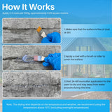 Xmntdo 18oz Transparent Waterproof Coating Agent, Waterproof Sealant Leak Repair for Cracks, Gutters, Windows, Roofs, Liquid Water Proof Sealant for Indoor & Outdoor Use