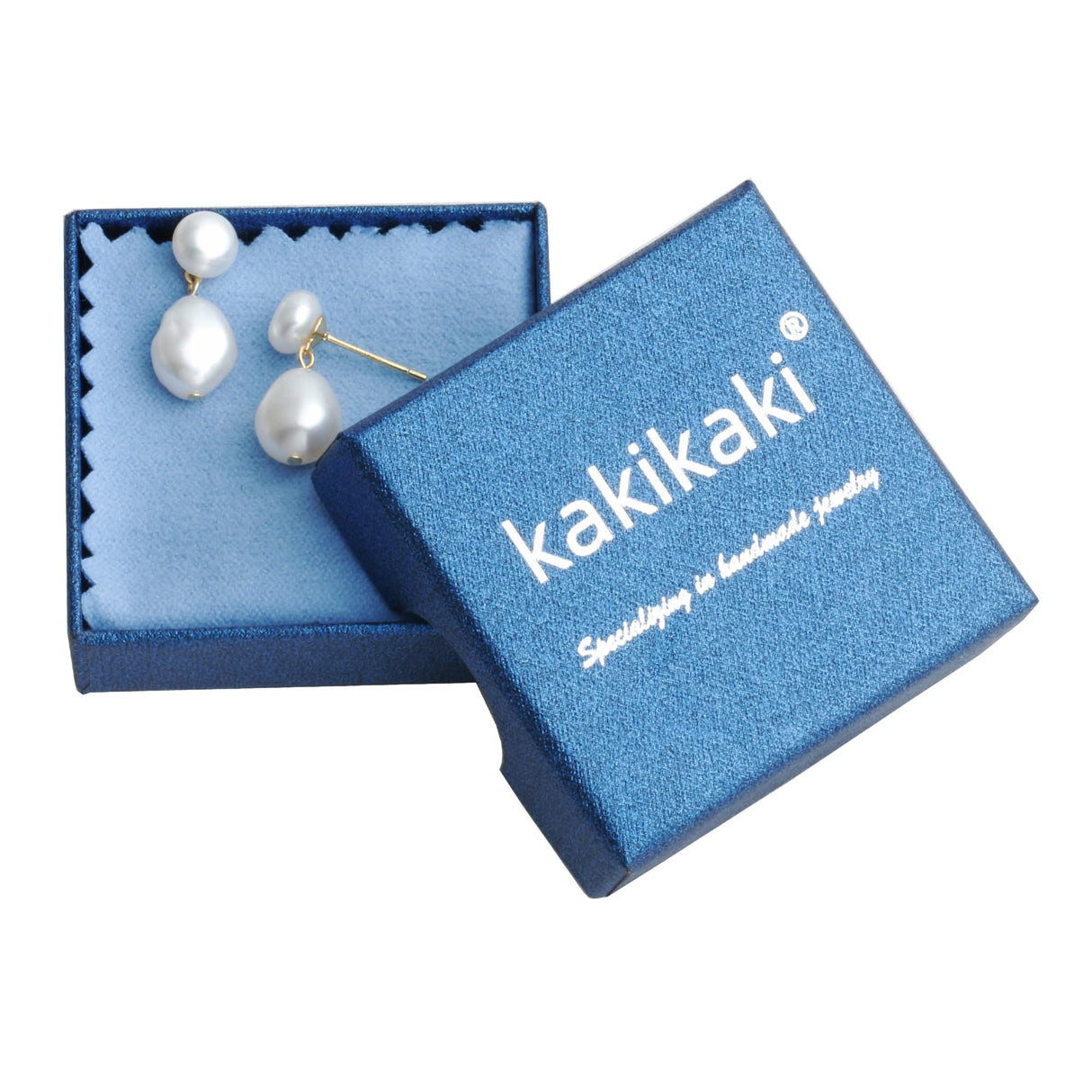 Freshwater Cultured White Baroque Pearl Dangling Drop Earrings for Women