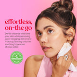 Burt's Bees Stocking Stuffers, Rose Water Face Wipes, for All Skin Types, Hydrating Micellar Makeup Remover & Facial Cleansing Towelettes, Skin Care Christmas Gifts, 30 Ct (3-Pack)