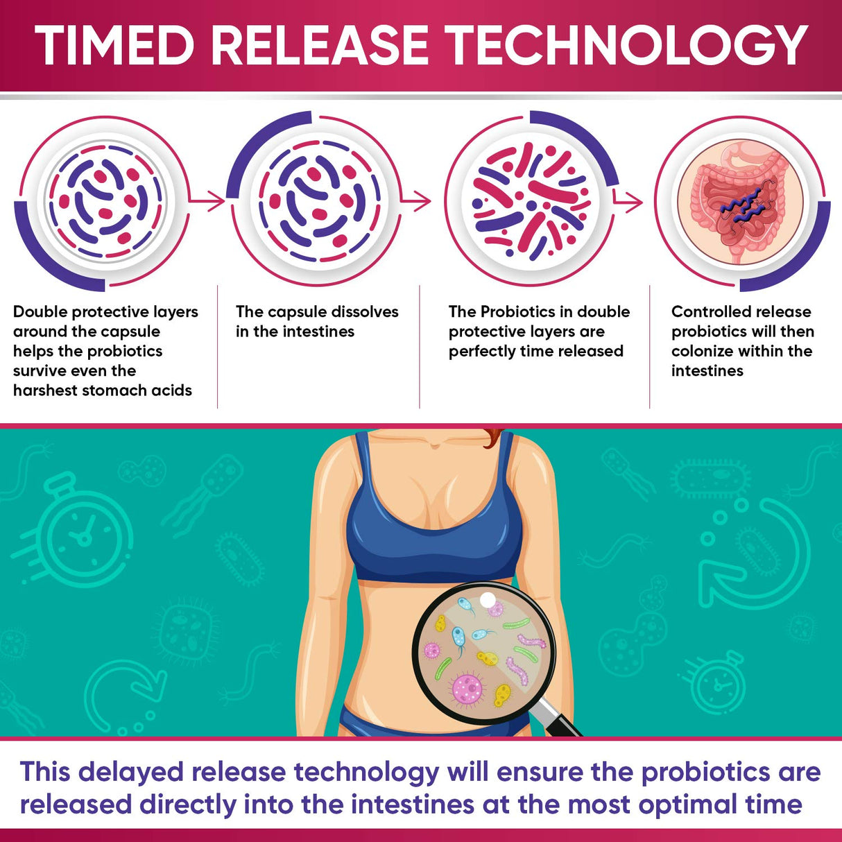 Wholesome Wellness Dr. Formulated Raw Probiotics for Women 100 Billion CFUs Capsules with Prebiotics, Digestive Enzymes, Approved for Adults, Shelf Stable Supplement