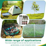 Sintuff 36 Pcs Heavy Duty Tree Stake Kits Stake and Support for Young Leaning Tree Anchor Straightening Kit, 15.8'' Support Straps, 11.8'' Steel Stakes, 13.12ft Rope Against Bad Weather(Army Green)