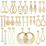 15 Pairs Gold Clip on Earrings for Women Fashion：Celtic Knot,Long Bar,Tear Drop Earring Clip on Hoop Earings for Women-Clipon Ear Rings for Womens (#3)