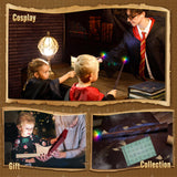 ShinySong Rechargeable Light Up Wizard Wand with Gradient Lighting,Illuminating Magic Witch Wands for Kids Christmas Cosplay Party, Root