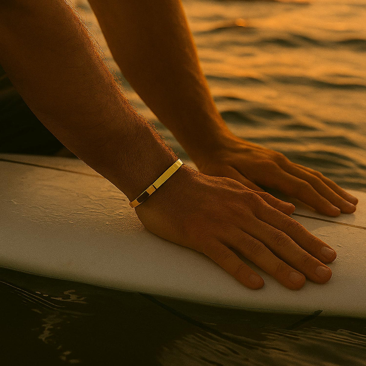 Forge & Foundry Ravick Men's Handcrafted Minimalist Titanium Cuff Bracelet