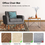 Anidaroel 36"x48" Chair Mat for Hardwood Floor/Tile Floor, Desk Chair Mat for Hard Floors, Under Desk Rug Protector for Rolling Chair, Computer Gaming Chair Mat, Low Pile Carpet Floor Mat
