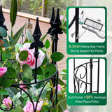 2 Pack 56.7'' H x 12'' W Garden Trellis for Climbing Plants Outdoor, Rustproof Metal Garden Flower Trellis, Rose Trellis for Outdoor Indoor Climbing Plants Clematis Vines Flowers Potted Plants, Tomato