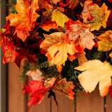 CQURE 4 Pack Fall Leaf Garland, Total 23.6Ft Artificial Fall Vines Autumn Garland Fall Maple Leaves Thanksgiving Decor for Home Wedding Fireplace Christmas