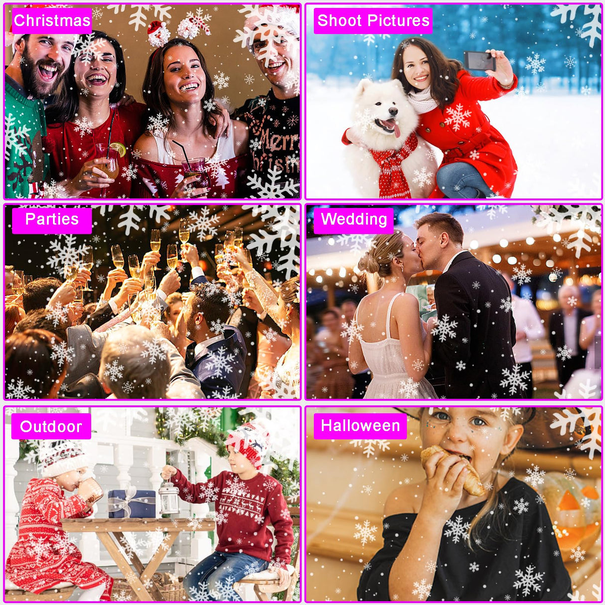 Snow Machine with LED Lights 600w, Remote Control, Perfect for Parties Indoor, Christmas, Wedding, Stage Effect，A-600w