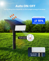 Koicaxy Solar Lights Outdoor Waterproof 4 Pack IP65, 9 Light Modes, Higher Charging Efficiency, Auto On/Off Solar Spotlights for Outside Garden Decor Yard Pathway Patio Holiday Christmas - RGB Light