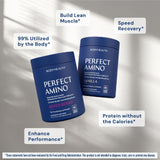 BodyHealth PerfectAmino Powder - BCAA and EAA Powder for Pre and Post Workout - Amino Acid Energy Drink to Support Lean Muscle and Recovery - NSF Certified for Sport - Mixed Berry - 66 Servings