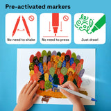 ARTISTRO 36 Dual Tip Brush + Fine Acrylic Paint Markers - Easy for All Ages & Levels Paint Pens for Fabric, Rock, Glass, DIY - Halloween Pumpkin Painting Kit, Art Supplies, Christmas Gift