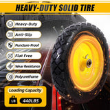 MZREXN 4.80/4.00-8" Wheelbarrow Tires, 15" Flat Free Tire and Wheel