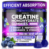 AEQNJV Creatine Gummies Monohydrate Complex for Men & Women, 9000MG Creatine Pre-Workout Supplement Enhance Muscle Strength Recovery Cognitive Health & Memory, 120 Gummies Sugar Free Vegan Non-GMO