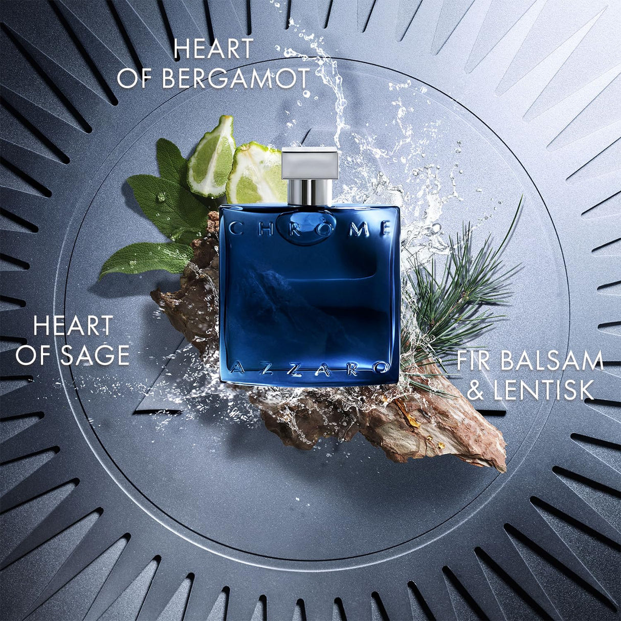 Azzaro Chrome Parfum for Men - Citrus Fougère Fragrance with Bergamot Notes, Fresh Aromatic Scent, Intense and Lasting