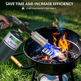 Sondiko Powerful Grill & Cooking Propane Torch L8010, Sous Vide, Welding Torch, Adjustable Wood Torch Burner for Searing Steak, BBQ, Campfire Starter(Black, Grey) Propane Tank Not Included