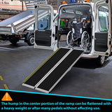 WHALEMOTOR Portable Wheelchair Ramp 6FT, Anti-Slip Aluminum Folding Portable Ramp, Wheelchair Ramps for Home, Weight Capacity Up to 600 LBS, with Transition Plates Above and Below