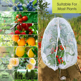 Fruit Tree Netting, RIFNY 3.9 X 3.3 FT Blueberry Bush Netting Cover with Zipper Drawstring, Outdoor Mosquito Net Garden Netting Cover Protector Plant from Birds Cicadas Animals Insect (4 PCS, White)