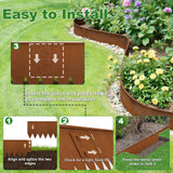 Gabviem 8 Inch Cor Ten Steel Landscape Edging Kit – Metal Garden Border