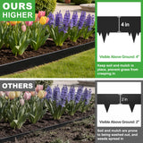 6-Pack Metal Landscape Edging (20ft Total), 40" x 6.5" Steel Garden Edging Border w/ 6 Stakes, Rustproof Hammer-in Edging for Landscaping, Lawn, Yard, Tree Rings, Flower Beds